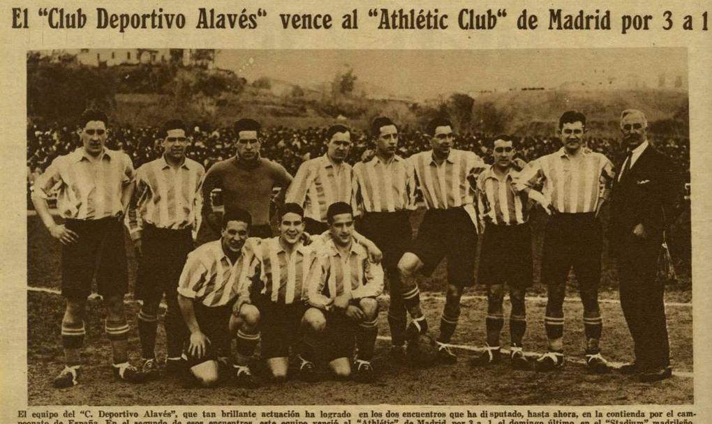 El Alavés semifinalista de la copa del rey 1927-28.