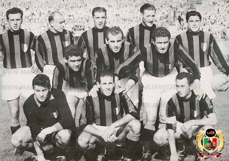 Arriba: Gren, Nordahl, Liedholm, Renosto; Centro: Annovazzi, Grosso, Tognon; 
Abajo: Buffon, Silvestri y Bonomi(capitán).