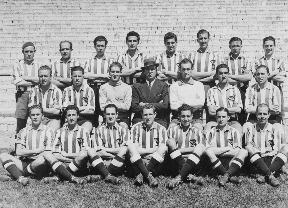 Arriba: Alejandro, Urquiri, Torres, Aparicio, Mesa, Blanco, Cobo y Bachiller.
En medio: Bracero, Machín, Tabales, Zamora (entrenador), Guillermo, Germán y Rubio.
Abajo: Escudero, Enrique, Gabilondo, Elícegui, Campos, Vázquez y Arencibia.