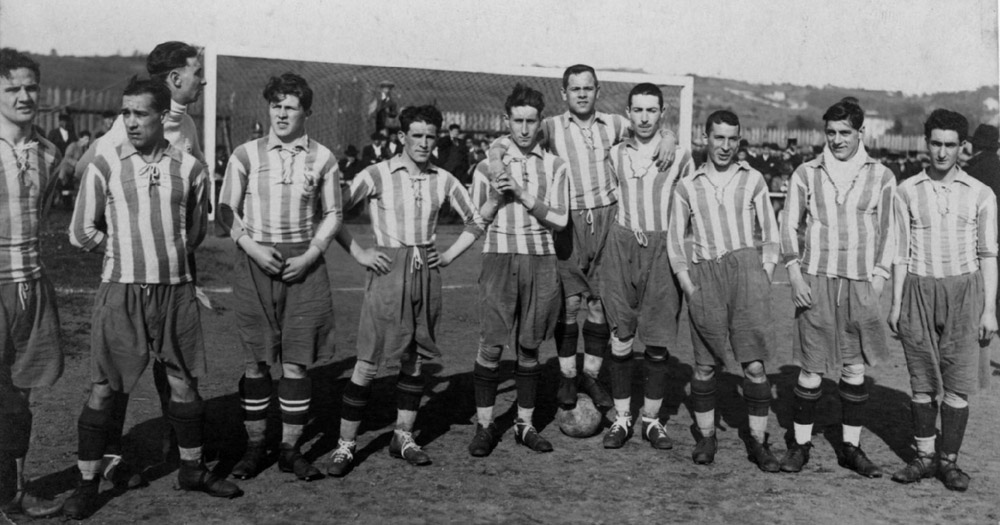 Meana, Argüelles, Amadeo, Palacios, Salas, Candasu, Corsino, Morilla, Bolado, Germán y Arcadio.