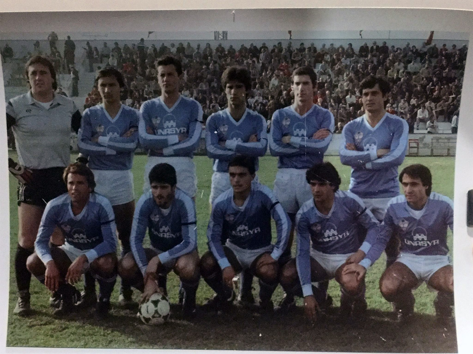 Estela, Gomis, Espadas, Clausi, Nájera y Jose Antonio. Agachados: Rojo, Nájera, Paquito, San Juan y Padilla